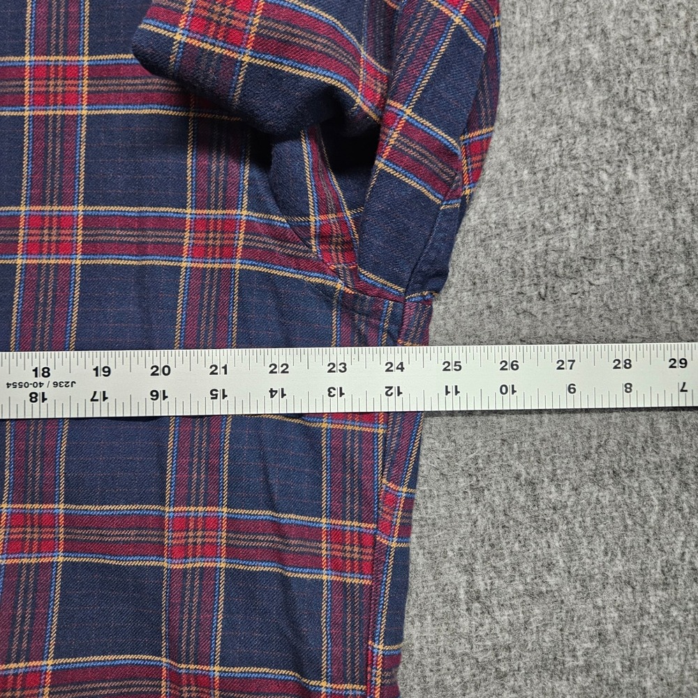 UNTUCKit Rosato Plaid Flannel Shirt Mens Large Navy Red 41001 Relaxed Fit Cotton - Picture 5 of 8